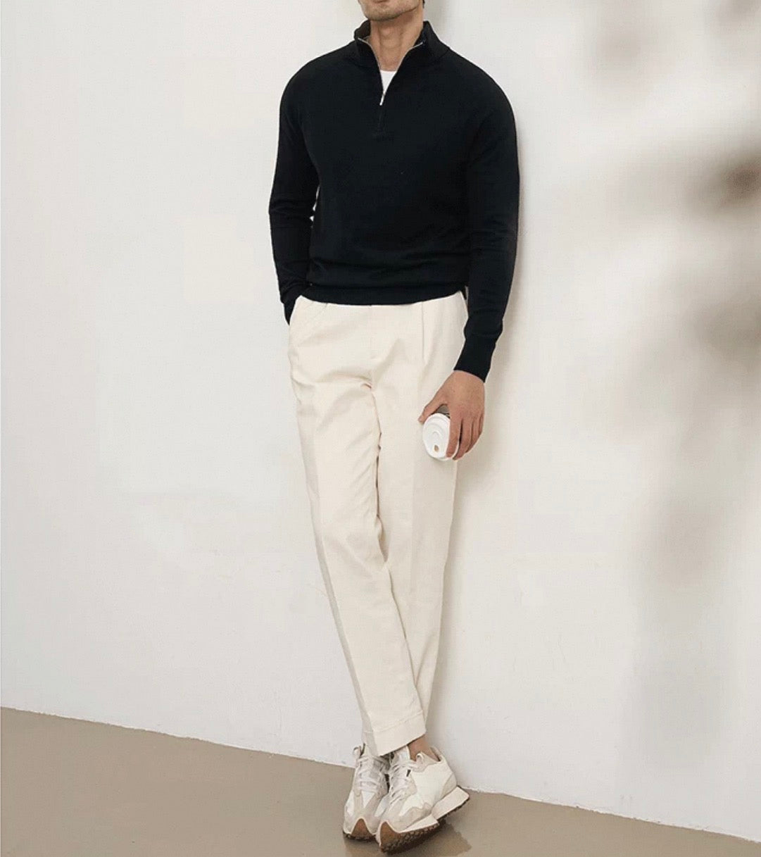 HALF-ZIP SWEATER