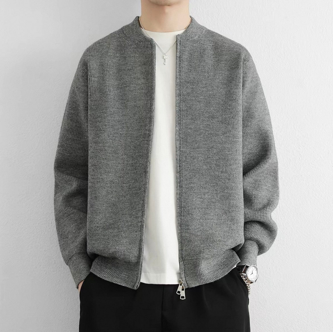 BOMBER KNIT JACKET